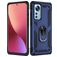 Mobigear Armor Ring Coque Xiaomi 12 Coque arrière Rigide Anti-Chocs avec Anneau-Support - Bleu