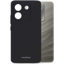 Mobilize Rubber Gelly Coque POCO M7 Pro Coque arrière en TPU Souple - Noir