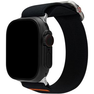 Mobilize Elastic Bracelet Nylon Apple Watch Bracelet élastique - 49/46/45/44 mm - Noir