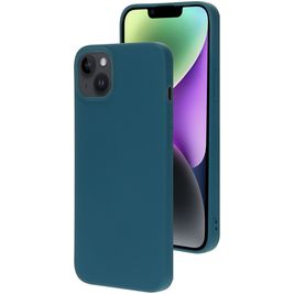 Mobiparts Coque iPhone 14 Plus Coque arrière en Silicone - Blueberry Blue