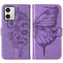Mobigear Butterfly Housse Motorola Moto G54 Etui Porte-Monnaie - Violet