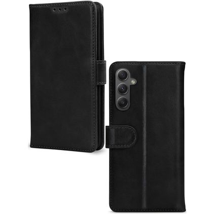 Mobilize Wallet Samsung Galaxy A34 Cuir véritable Étui Portefeuille - Noir