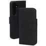Mobiparts Wallet Housse Samsung Galaxy S24 MagSafe Etui en Cuir Véritable Porte-Monnaie - Noir