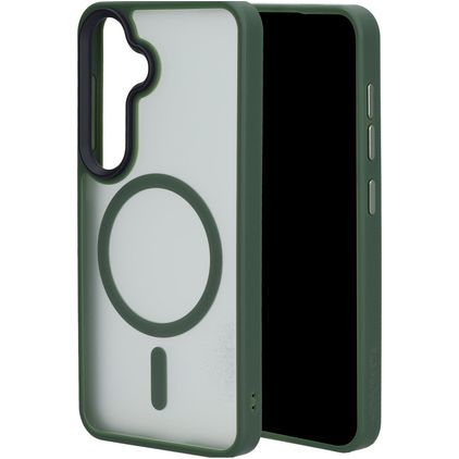 Mobiparts Hardcover Coque Samsung Galaxy S25 MagSafe Coque arrière Rigide - Satin Green