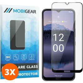 Mobigear Premium Nokia G11 Plus Verre trempé Protection d'écran - Compatible Coque - Noir (Lot de 3)