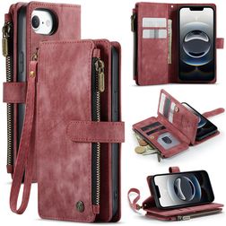 CaseMe C30 Housse iPhone 16e Etui Porte-Monnaie - Rouge