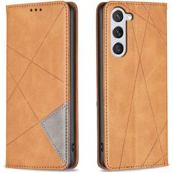 Mobigear Rhombus Slim Housse Samsung Galaxy S25 Etui - Cognac