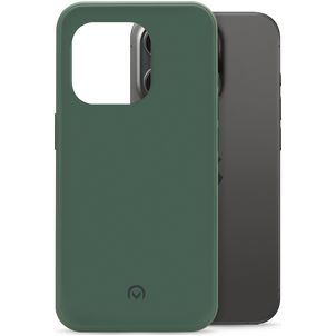 Mobilize Rubber Gelly Coque iPhone 15 Pro Coque arrière en TPU Souple - Matt Green