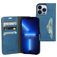 Mobiparts Classic Wallet Housse iPhone 13 Pro Etui Porte-Monnaie - Steel Blue