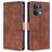 Mobigear Croco Housse OPPO Reno 8 5G Etui Porte-Monnaie - Marron