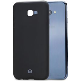 Mobilize Rubber Gelly Coque Samsung Galaxy J4 Plus Coque arrière en TPU Souple - Matt Black