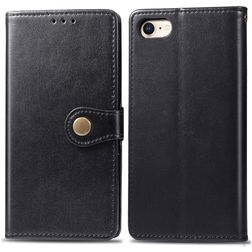 Mobigear Snap Button Housse iPhone 8 Etui Porte-Monnaie - Noir