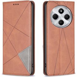 Mobigear Rhombus Slim Xiaomi Redmi 14C Étui - Marron
