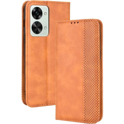 Mobigear Sensation OnePlus Nord 2T 5G Étui Portefeuille - Marron