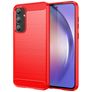 Mobigear Brushed Slim Coque Samsung Galaxy A55 Coque arrière en TPU Souple - Rouge