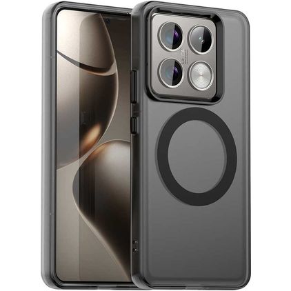 Mobigear Shockproof Xiaomi 14T Pro MagSafe Plastique rigide Coque arrière - Noir