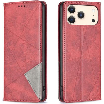 Mobigear Rhombus Slim Housse iPhone 18 Pro Etui - Rouge