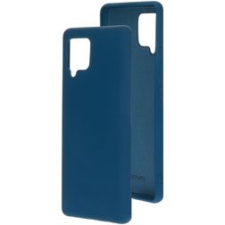 Mobiparts Coque Samsung Galaxy A42 Coque arrière en Silicone - Blueberry Blue