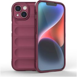 Mobigear Bumpy Coque iPhone 15 Coque arrière en TPU Souple - Bordeaux