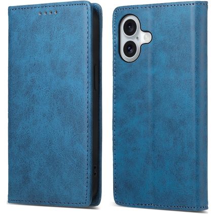 Mobigear Wallet Housse iPhone 16 Etui Porte-Monnaie - Bleu