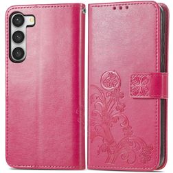Mobigear Clover Samsung Galaxy A54 Étui Portefeuille - Magenta