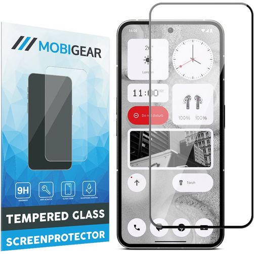 Mobigear Premium Nothing Phone (2a) Verre trempé Protection d'écran - Compatible coque - Noir