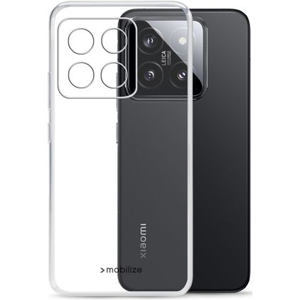 Mobilize Gelly Coque Transparente Xiaomi 14 Coque arrière en TPU Souple - Transparent