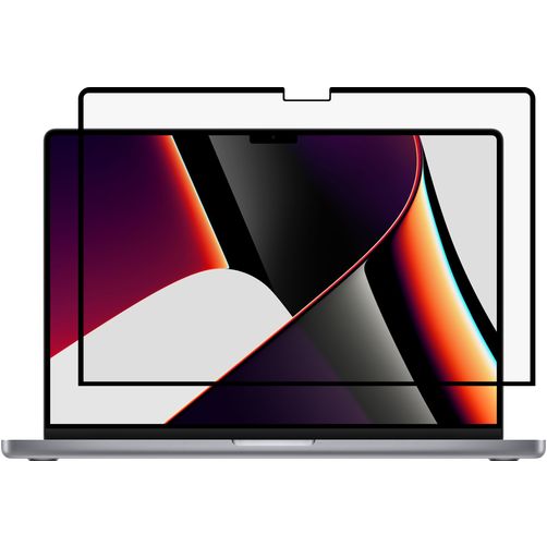 GrizzlyCoat MacBook Pro 16 Pouces (2021-2026) Protection d'écran Anti-Glare Film - Compatible Coque - Noir Model A2485 / A2780 / A2991 / A3186 / A3428 / A3429