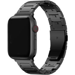 Mobigear Sydney Bracelet Titane Apple Watch Fermeture boucle déployante - 42/41/40/38 mm - Noir