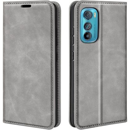 Mobigear Retro Slim Housse Motorola Edge 30 Etui Porte-Monnaie - Gris