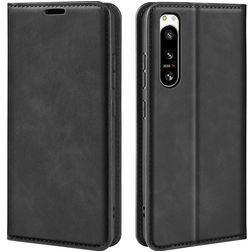 Mobigear Retro Slim Sony Xperia 5 IV Étui Portefeuille - Noir