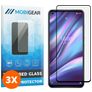 Mobigear Premium Wiko View 5 Verre trempé Protection d'écran - Compatible Coque - Noir (Lot de 3)