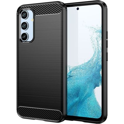 Mobigear Brushed Slim Samsung Galaxy A54 TPU souple Coque arrière - Noir
