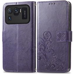 Mobigear Clover Housse Xiaomi Mi 11 Ultra Etui Porte-Monnaie - Violet