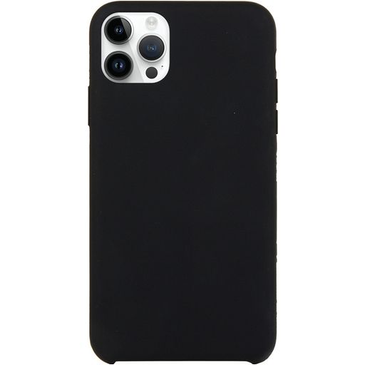 Mobigear Rubber Touch Coque iPhone 15 Pro Coque arrière en Silicone - Noir