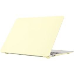 Mobigear Cream Matte MacBook Air 13 Pouces (2018-2020) Coque - Jaune - Model A1932 / A2179 / A2337