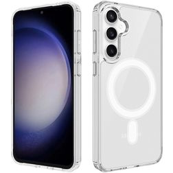 Mobigear Shockproof Coque Transparente Samsung Galaxy S24 FE MagSafe Coque arrière Rigide - Transparent