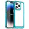 Mobigear Crystal Coque iPhone 15 Pro Coque arrière Rigide - Transparent / Turquoise