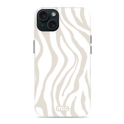 MIO Coque iPhone 15 MagSafe Coque arrière Rigide - Sandy Zebra