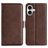 Mobigear Slim Magnet Housse iPhone 17 Etui Porte-Monnaie - Marron