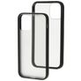 Mobiparts Hardcover Coque iPhone 12 Mini Coque arrière Rigide - Transparent / Gris