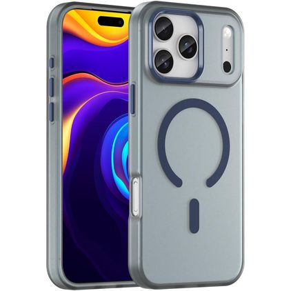 Mobigear Shockproof Coque iPhone 17 Pro Max MagSafe Coque arrière Rigide - Dark Blue