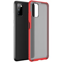 Mobigear Shockproof Coque Samsung Galaxy A03s Coque arrière Rigide Anti-Chocs - Rouge