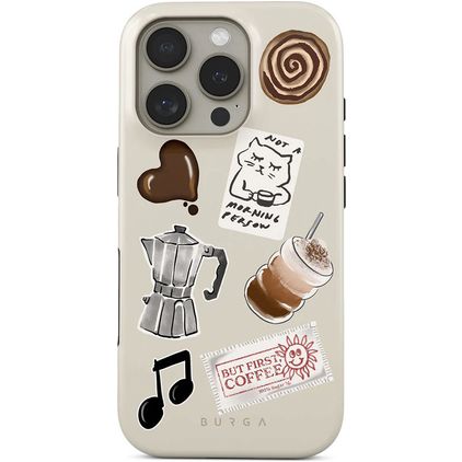 Burga Tough Coque iPhone 16 Pro Coque arrière Rigide Anti-Chocs - Oat Milk Please