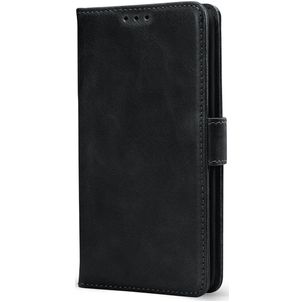Mobilize Wallet Housse Samsung Galaxy S25 FE Etui en Cuir Véritable Porte-Monnaie - Noir