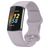 Mobigear Sport Dual Bracelet Silicone pour Fitbit Charge 5 Fermeture à clou et passant - Violet