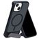 Mobiparts Hardcover Coque iPhone 15 MagSafe Coque arrière Rigide avec Support Amovible - Satin Black