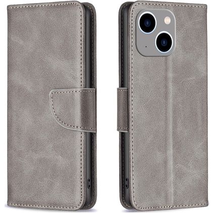 Mobigear Excellent Housse iPhone 15 Plus Etui Porte-Monnaie - Gris