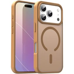 Mobigear Shockproof iPhone 18 Pro MagSafe Plastique rigide Coque arrière - Desert Gold