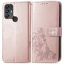 Mobigear Clover Housse TCL 305 Etui Porte-Monnaie - Rose doré